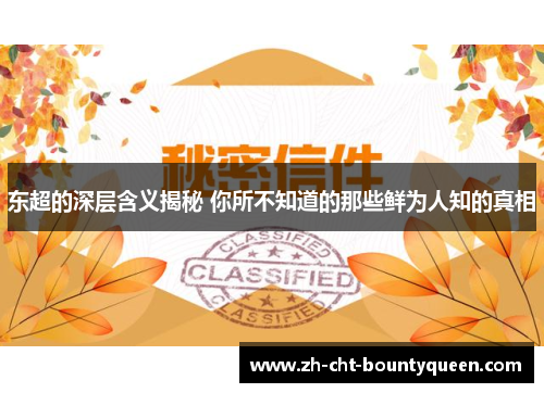 东超的深层含义揭秘 你所不知道的那些鲜为人知的真相 东超的深层含义揭秘 你所不知道的那些鲜为人知的真相